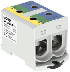 Morek Fővezeték sorkapocs 2x240/2x240mm2 zöld/sárga/kék OTL240 Morek MAA2240P10 (MAA2240P10)