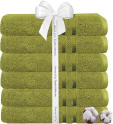Quasar & Co Quasar & Co. ® Törölköző szett, 6 darabos, 70 x 140 cm, 100% pamut, 450 g/m2, limezöld (42026084)