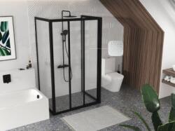 RAVAK Supernova ASDP3+APSS+APSS zuhanykabin fekete, grape (00VA03R2ZG+940403R2ZG+940403R2ZG)