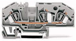 Wago 3 vezetékes átmenő sorkapocs 6 mm2, szürke (282-699) (282-699)