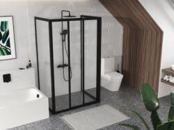 RAVAK Supernova ASDP3+APSS+APSS zuhanykabin fekete, transparent (00VD03R2Z1+940403R2Z1+940403R2Z1)