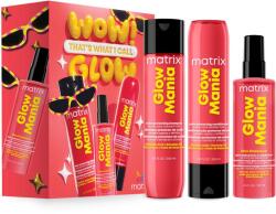 Matrix Glow Mania ápoló szett glikolsavval és csipkebogyóolajjal a ragyogásért: Sampon 300ml + Balzsam 300ml + Leave-In 250ml