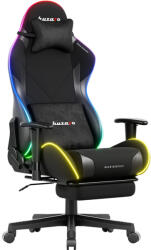 Huzaro Gamer szék, Force lábtartóval fekete RGB (HZ-FORCE-5-7-RGB)