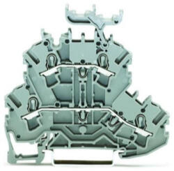 Wago emeletes, 4 vezetékes átmenő sorkapocs, szürke, 2002-2238 (2002-2238)