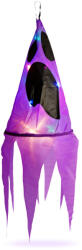 Globiz International Kft Halloween-i világító dekoráció - szellem - lila - 10 színes LED - akasztható - 2 x 2032 - 75x20 cm (56598A)
