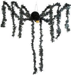 Globiz International Kft Halloween-i dekoráció - fekete pók - papír - 75 x 13 cm (56582)