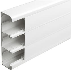 Legrand DLP bepattintható kábelcsatorna, 180 x 50 mm, 3 rekeszes, válaszfallal, 3 x 45 mm-es fedéllel, 2 m, fehér - 75606 (75606)