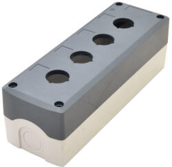 Tracon összeállított tokozat nyomógombokhoz, szürke, 4-es 22, 5mm, IP65 NYGD-4GR (NYGD-4GR)