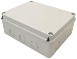 Tracon elektronikai doboz, világos szürke, teli fedéllel 250×200×90, IP67 MED25209 (MED25209)