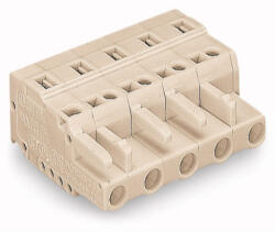 Wago 721-204/026-000 1 vezetékes anyacsatlakozó, CAGE CLAMP®, 2, 5 mm2, 7, 5 mm lábtávolság, 4 pólusú, 100%-ig védett a hibás bekötés ellen, világosszürke (721-204/026-000)