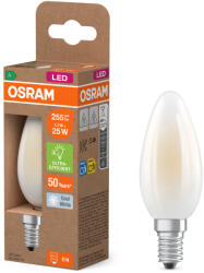 OSRAM E14 LED gyertya, 1, 2W, 255 lm, 4000 K, hidegfehér, opál üveg-25 W izzó helyett - Superstar+ Classic B (4058075839281)