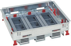 Legrand Standard 18 (3x6) modulos, horizontális, állítható magasságú standard padlódoboz, Mosaic-kal szerelvényezhető - 88021 (088021)