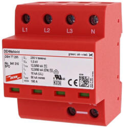DEHN DEHNshield túlfeszültség-levezető 3 fázisú TT rendszerhez (1. +2. típus) DSH TT 255 941310 (941310) - lumenet