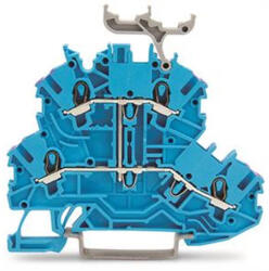 Wago emeletes sorkapocs 4 vezetékes átmenő sorkapocs, kék (2000-2239) (2000-2239)