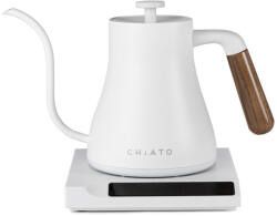 Chiato FlowPlay elektromos, hőfokszabályzós, hattyúnyakú vízforraló kanna 0, 6L - fehér