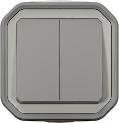 Legrand 069714L Plexo 55 falon kívüli csillárkapcsoló 10A, összeszerelt, szürke (069714L)