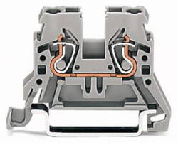 Wago 870-901 2 vezetékes átmenő sorkapocs, 2, 5 mm2, CAGE CLAMP, oldalsó/középső jelölés, DIN 35 × 15 és 35 × 7, 5, szürke (870-901)