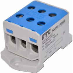 FTG Fővezeték sorkapocs 3x50/3x50mm2 (1, 5-50mm2) kék AL/CU tripla FTG KVIAC13050B (KVIAC13050B)