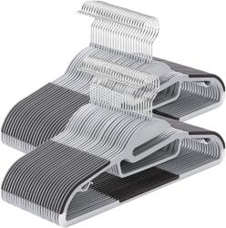 SONGMICS Csúszásmentes vállfa, műanyag ruhaakasztók, 50 db (CRP41G-50)