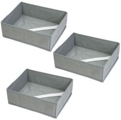 Mercaton 3 db-os készlet, Mercaton összecsukható doboz merev oldalfalakkal, max. 4 kg, 30 x 26 x 11 cm (MCT-GBZ-BW2075-X3)