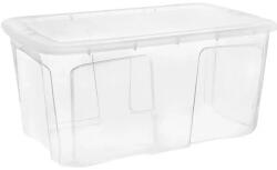 Welora Tárolódoboz, Welora, tetővel, műanyag, űrtartalom 110L, átlátszó (JM1226892)