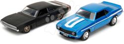 JADA Mașinuțe Chevrolet Camaro 1969 a Dodge Charge Wide Body 1968 Fast & Furious Twin Pack Jada din metal cu părți care se deschid 19 cm lungime 1: 32 (JA34251314R00)