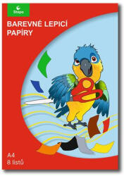 STEPA Színes papír, A4 , öntapadó, 8 lap, STEPA, vegyes színek (ST230210108) (ST230210108)