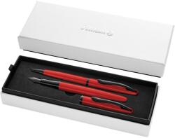 Herlitz Pelikan Jazz Noble Elegance Red 2 darabos készlet, Golyóstoll + Töltőtoll, 1 tintapatron mellékelve, Ajándékdobozban (826778)