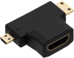A+ Adapter, 3 az 1-ben micro HDMI + mini HDMI - HDMI (A3IN1K)