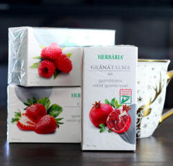 Herbária gyümölcstea - eper/málna/gránátalma, 20 filter