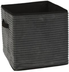 Storage Solutions Bársony tárolódoboz, nyitott, antracit színű, 30x30 cm (GDKP101001090AN)