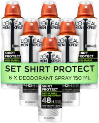 L'Oréal Men Expert testápoló készlet: 6 db Shirt Protect férfi izzadásgátló spray, 150 ml