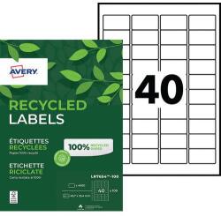 AVERY öntapadós címkék, újrahasznosított, 45, 7 x 25, 4 mm