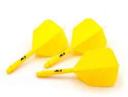 Cuesoul Fluturas si tija darts Cuesoul ROST AK5 Solid, galben-lamaie, fluturas Big Wing si tija lunga (CS681399)