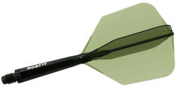 Cuesoul Fluturas si tija darts Cuesoul ROST 77, transparent verde, fluturas Big Wing, tija medie (CS165409)