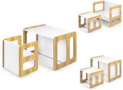 Milly Mally Stella 3 az 1-ben bútorkészlet - Asztal és szék Natural