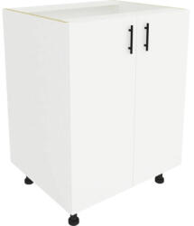 haaus Mască chiuvetă bucătărie Karo 80 cm, 2 uși, alb (917050)