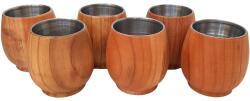 Fa pálinkás pohár szett - 6 db-os készlet (2091)
