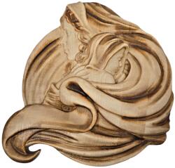  Szűz Mária a kis Jézussal fa ikon kép 29 x 29 cm (2533)