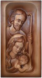 Fából faragott Szent Család kép 55 x 30 cm (782)