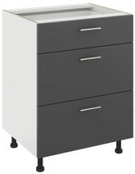 haaus Corp inferior bucătărie 60 cm, 3 sertare, alb/antracit (912727)