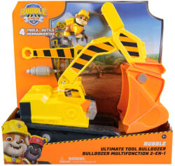 Spin Master Patrula Catelusilor Rubble Si Echipa Vehicul Buldozer Multifunctional 2 In 1 (6073297) - roua Figurina