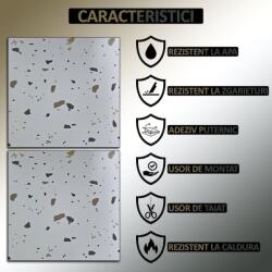  24 db öntapadós PVC padló/fali csempe NEXTLY, újrafelhasználható, vízálló, állítható, erős ragasztóval, könnyen illeszthető, 5 m2, 45, 6 x 45, 6 cm, 1, 5 mm vastag ALM-2-3 készlet