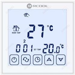Glo Szobatermosztát Rcool Vision WIFI , wifivel programozható termosztát smart LCD programozható nagy kijelző hetiprogram háttérvilágítás