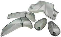 STR8 MX_STR-620.23/BK Irányjelző Búra Készlet (4) Hátsó Lámpával Gilera Runner 2003 Után - Fekete