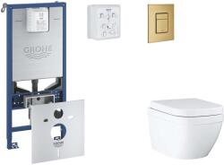 GROHE Rapid SLX - Set pentru montare încastrată, toaletă, capac SoftClose și clapetă Skate Cosmopolitan, Triple Vortex, Cool Sunrise periat SANI11BB4106 (SANI11BB4106)