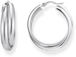 Thomas Sabo CR738-001-21 Bold - Silver Hoop Earrings 27, 0 mm Intertwined design Ladies, Femei