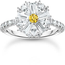 Thomas Sabo TR2493-051-4-56 Cocktailring Blume mit Steinen silber Damen, Femei