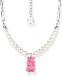 Thomas Sabo KE2207-082-9-L45V Link Chain with Pearls and pink Gold Bears Pendant 40-45 cm Ladies, Femei