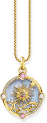 Thomas Sabo PE960-471-1 Gold-plated chain pendant w. light blue enamel , Femei